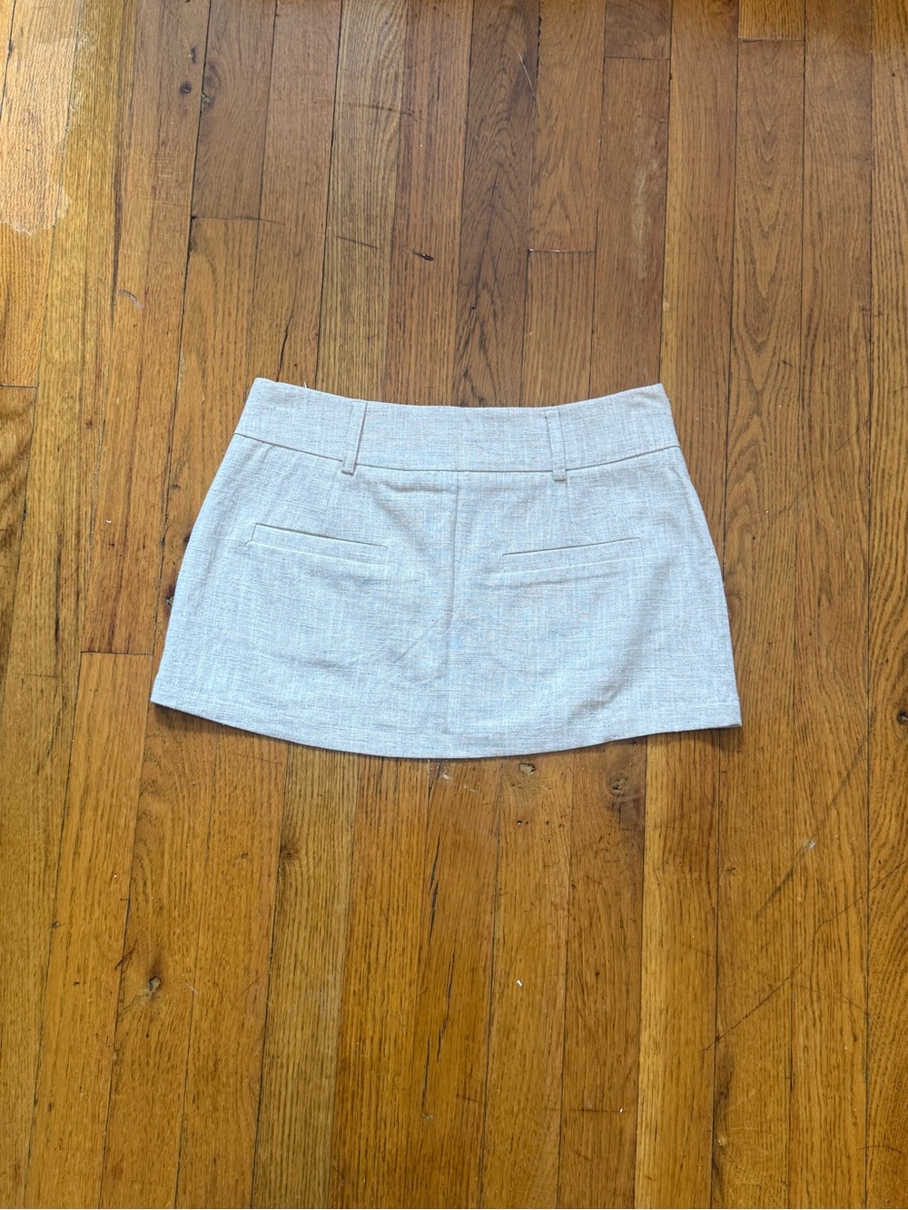 Manon Resort: micro linen skirt with hidden zipper View 4
